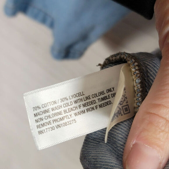 Universal Thread Long Sleeve Zip Up Light Wash Long Length Denim Jacket, sz 16 - Picture 6 of 13